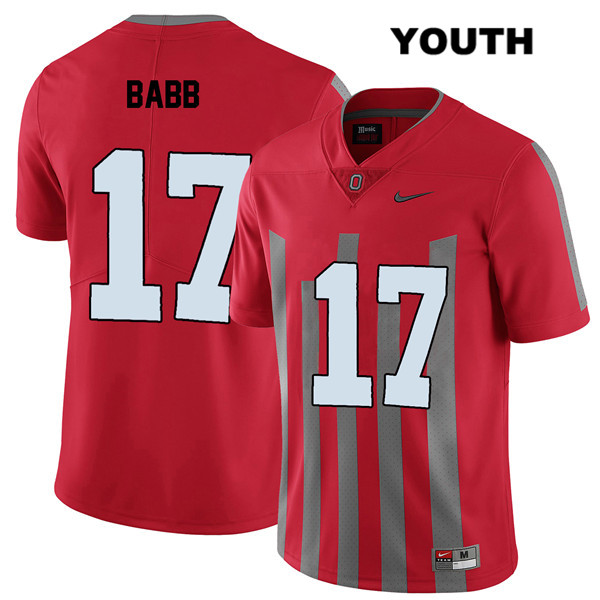 Ohio State Buckeyes Youth Kamryn Babb #17 Red Authentic Nike Elite College NCAA Stitched Football Jersey FX19J62RB